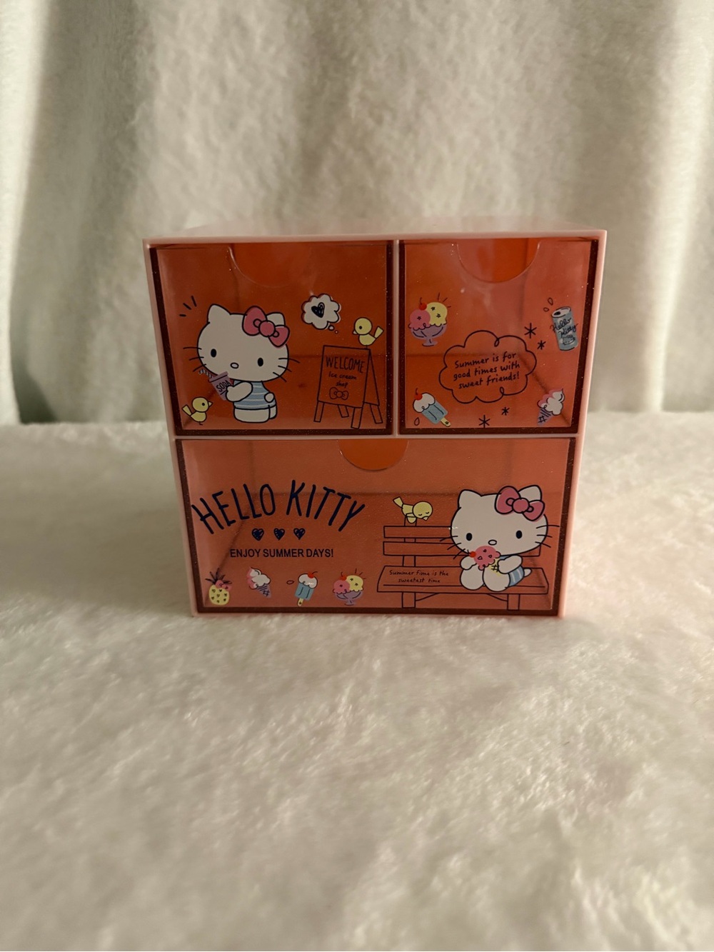 Hello Kitty Mini 3-Drawer Desk organizer:)